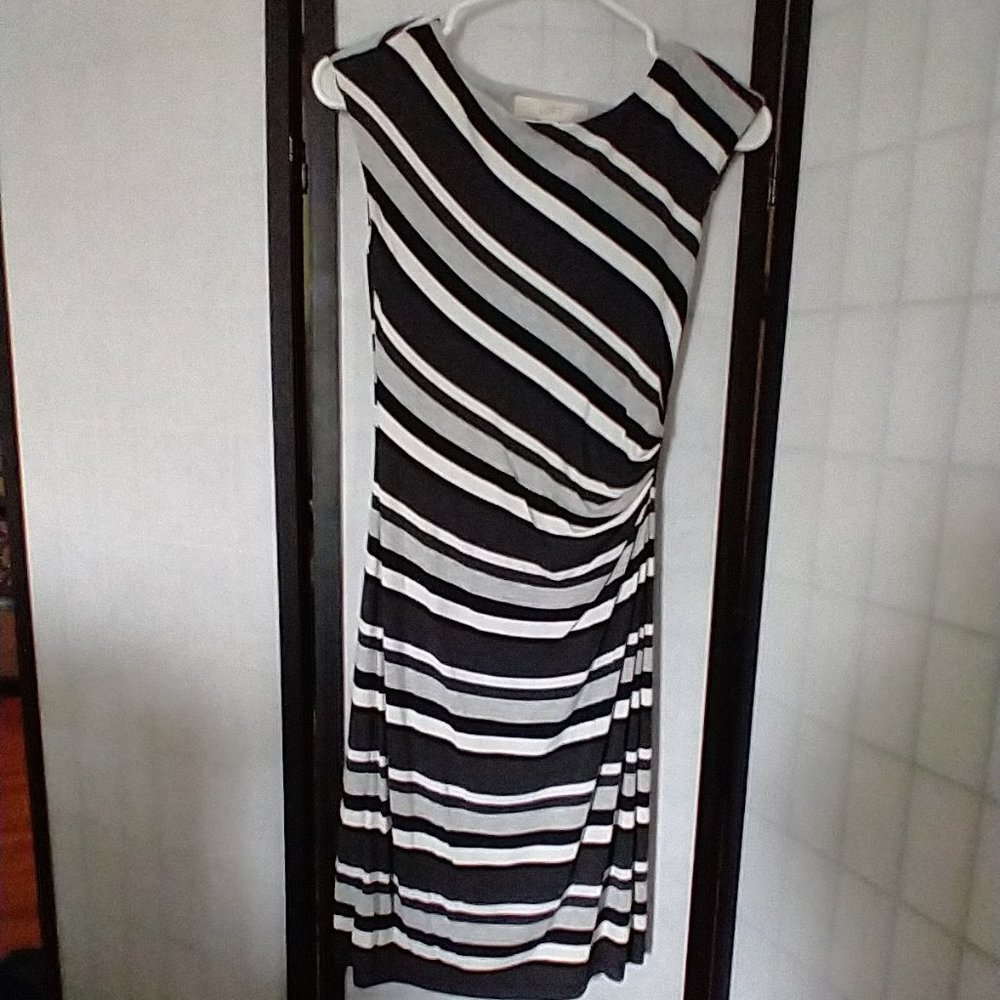 Loft Striped Dress With Side Ruche